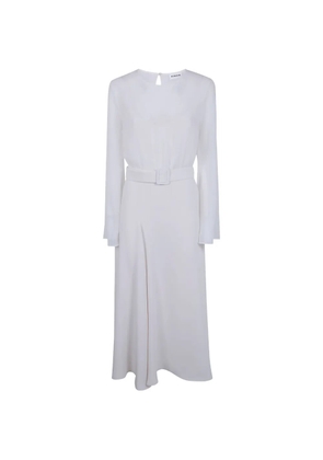 P.A.R.O.S.H. belted long-sleeved dress - White