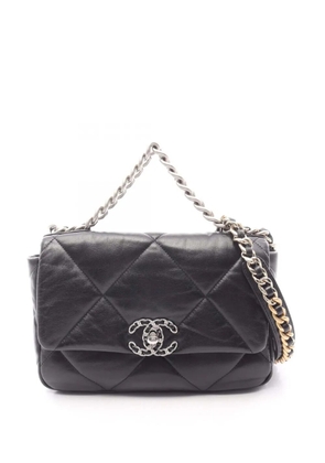 CHANEL Pre-Owned 2021-2026 Medium Lambskin 19 Flap shoulder bag - Black