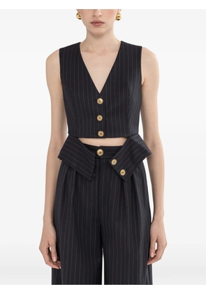 NISSA single-breasted pinstripe waistcoat - Blue