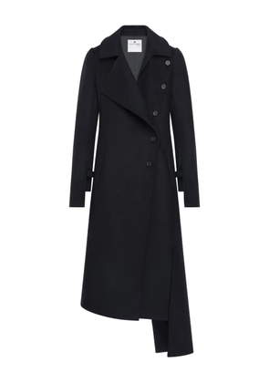 Courrèges oblique asymmetric coat - Black