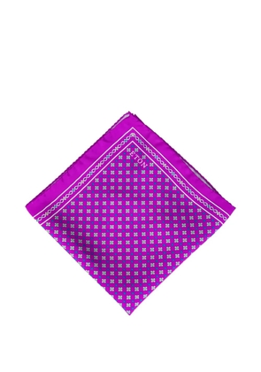 Eton patterned pocket square - Purple