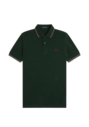 Fred Perry striped-trim polo shirt - Green