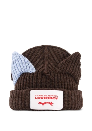 Charles Jeffrey Loverboy Chunky Ears beanie hat - Brown