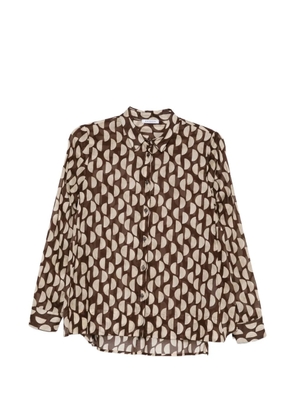 Rosso 35 circle print shirt - Brown