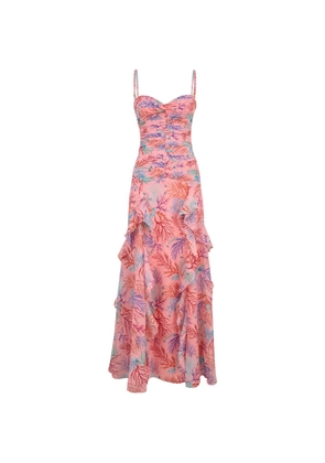 PatBO ruffled seaweed gown dress - Pink