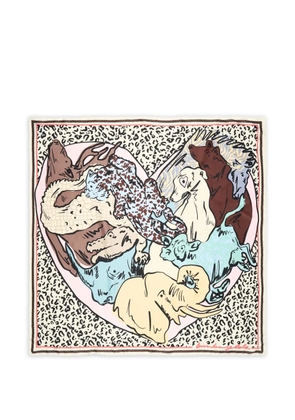 Bimba y Lola animal-print scarf - Neutrals