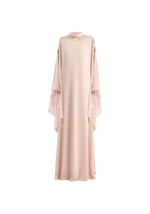 Gemy Maalouf calligraphy-embroidered kaftan - Pink