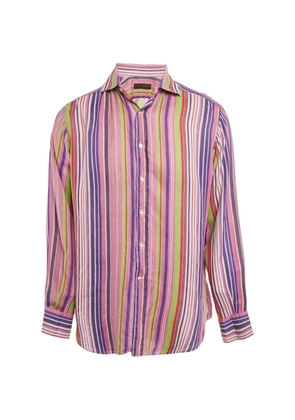 Etro Pre-Owned linen striped shirt - Pink