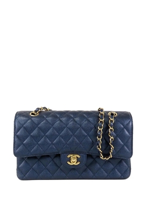 CHANEL Pre-Owned 2020 Medium Classic Caviar Double Flap shoulder bag - Blue
