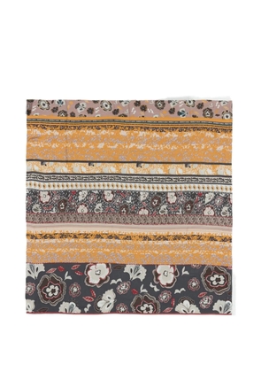 Bimba y Lola floral frayed scarf - Neutrals