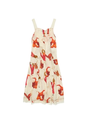 Bimba y Lola printed sleeveless midi dress - Neutrals