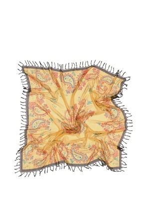 Bimba y Lola paisley fringed scarf - Yellow
