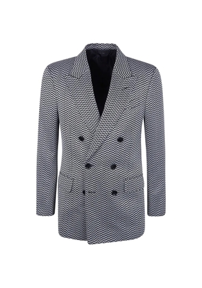 TOM FORD herringbone double-breasted jacket - Black