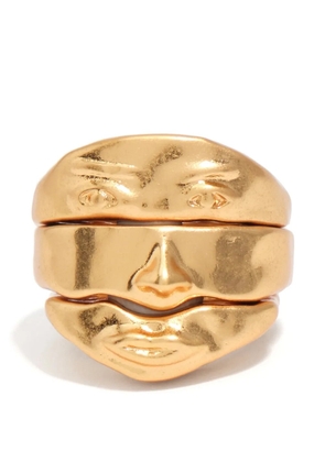 Bimba y Lola Face engraved-logo ring - Gold