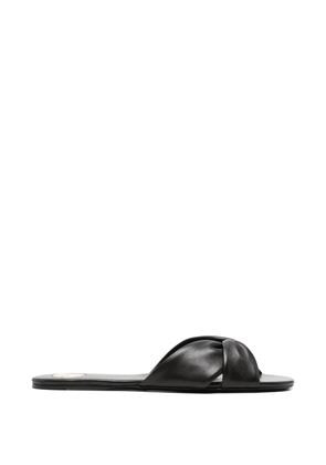 Saint Laurent twisted leather sandals - Black