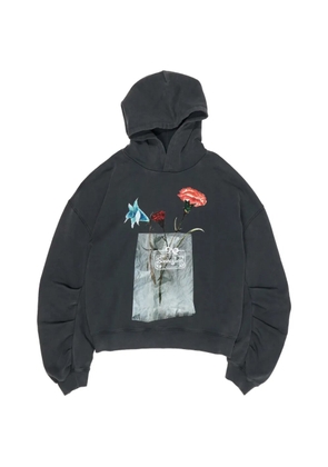 Bimba y Lola floral-print hoodie - Black