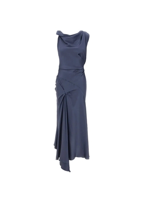 Victoria Beckham draped asymmetric dress - Blue