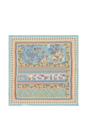 Bimba y Lola Ikat floral-print scarf - Blue