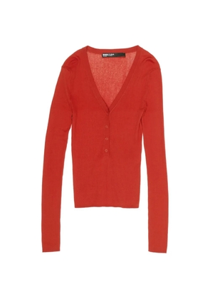 Bimba y Lola V-neck buttoned top - Red
