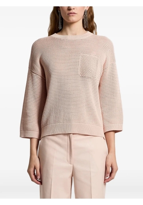 Peserico pocket cotton sweater - Pink
