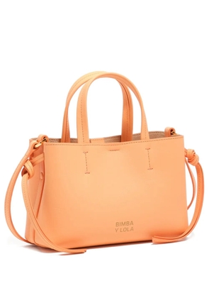 Bimba y Lola mini logo-plaque tote bag - Orange