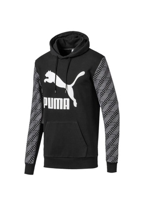 PUMA logo-print hoodie - Black