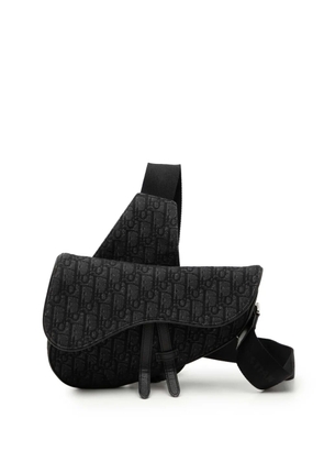 Christian Dior Pre-Owned 2019 Oblique Canvas Saddle crossbody bag - Black