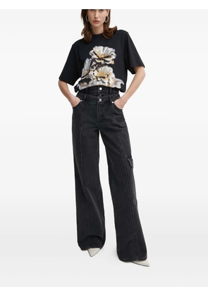 Stine Goya button cargo-pocket jeans - Black