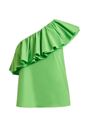 Essentiel Antwerp ruffled-detail asymmetric-neck blouse - Green