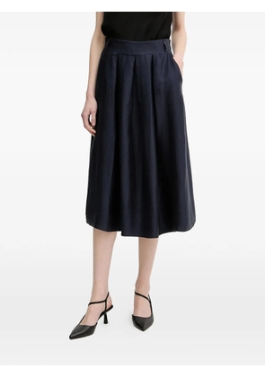 La Petite Française Josephine pleated midi skirt - Blue
