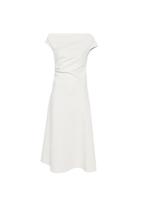 P.A.R.O.S.H. Pingu draped-effect midi dress - White