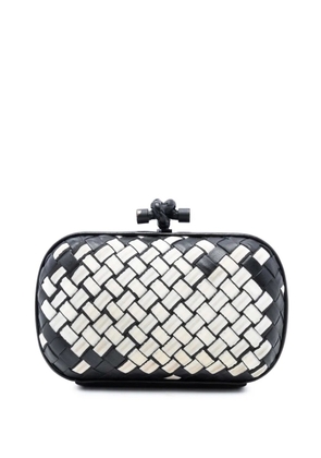 Bottega Veneta Pre-Owned 2012-2026 Canvas and :Leather Intrecciato Knot clutch bag - White
