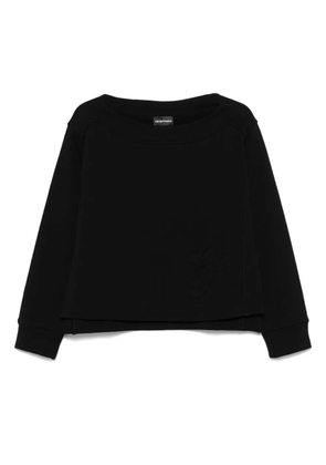 Emporio Armani logo-embossed sweatshirt - Black