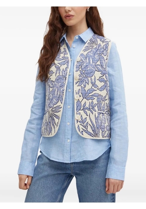 La Petite Française Gamin floral print waistcoat - Blue