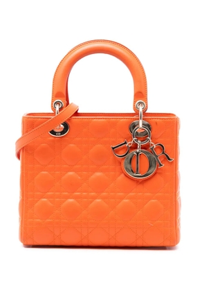 Christian Dior Pre-Owned 2012 Medium Lambskin Cannage Lady Dior satchel - Orange