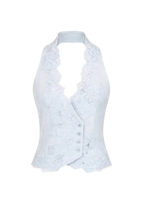 Ermanno Scervino lace halterneck top - Blue