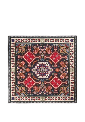 TOTEME Winter geometric blanket wool scarf - Red