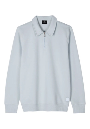 PS Paul Smith embroidered-detail half-zip sweatshirt - Blue