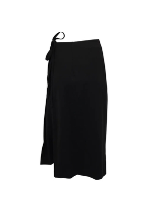 Theory pleated wrap midi skirt - Black
