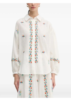 La Petite Française Chen embroidered shirt - Neutrals