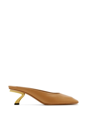 Ferragamo square-toe mules - Neutrals