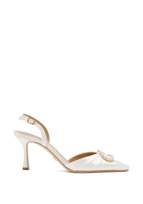 Badgley Mischka Octaviah pearl-embellished pumps - White