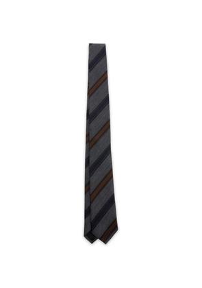 Ferragamo striped tie - Grey