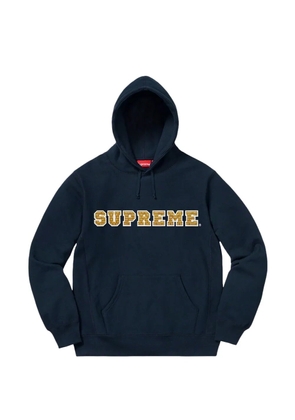Supreme logo-lettering hoodie - Blue