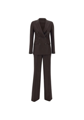 Tagliatore Parigi double-breasted wide-leg suit - Brown