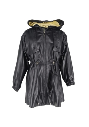 SANDRO leather trench coat - Black