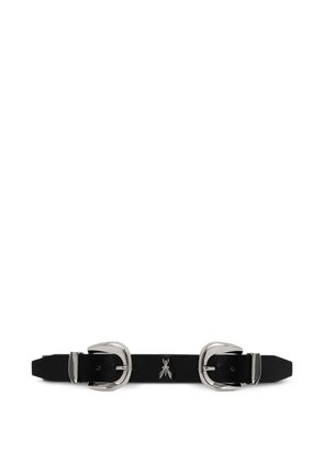 Patrizia Pepe double-buckle leather belt - Black