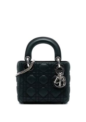 Christian Dior Pre-Owned 2016 Mini Iridescent Lambskin Cannage Lady Dior satchel - Black