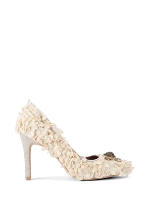 Kurt Geiger London Pimlico floral-appliqué pumps - Neutrals