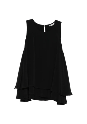 AMI Paris ruffled sleeveless top - Black